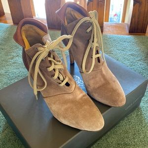 Chloe size 36 lace up heels Suede and leather good condition